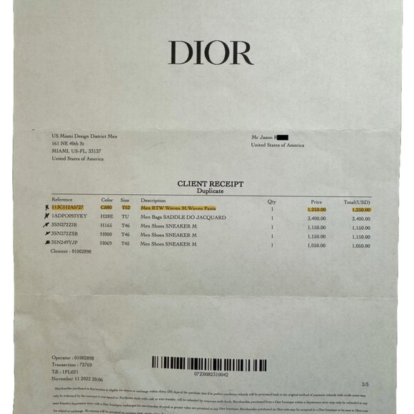 Authentic DIOR Men's Grey Woven Pants - Size 36 - Picture 5 of 8